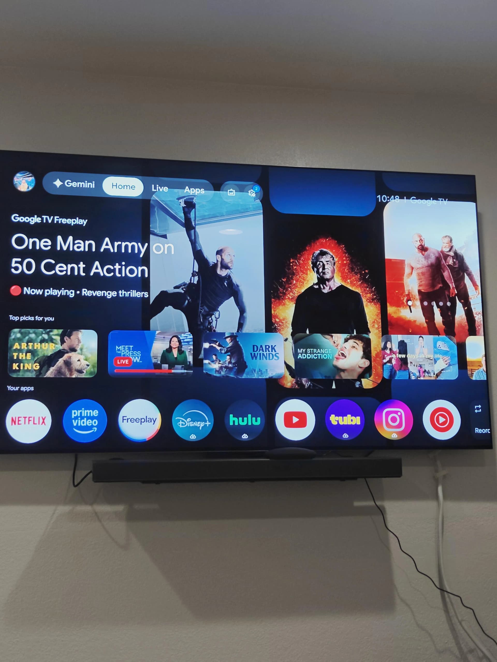 ONN 4K Pro unboxing — device, remote, HDMI cable, power adapter, quick start guide and batteries